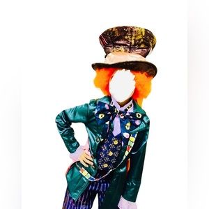 Mad Hatter Alice in Wonderland Disney Store Costume size 7/8 Halloween dress up